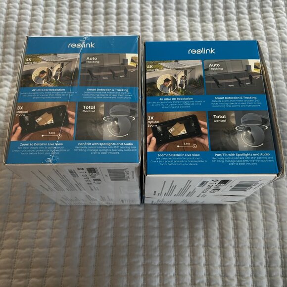 Lot of 2 Reolink E Series E560 4K Pan/Tilt Wi-Fi 6 Tracker Cameras 8MP Ultra HD - Picture 2 of 7